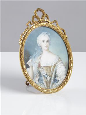 Miniaturportrait Madame Sophie de France, nach Jean-Marc Nattier (1685-1766), um 1900 - Starožitnosti a nábytek