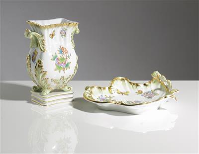 Schale und Vase, Porzellanmanufaktur Herend, Ungarn, 20. Jahrhundert - Antiquitäten & Möbel