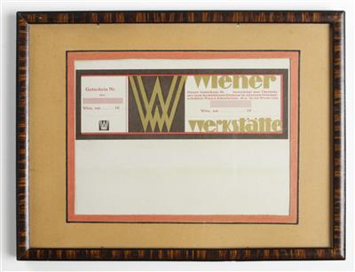 Wiener Werkstätte WW - originaler Gutschein - Antiquitäten & Möbel