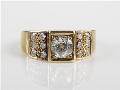 Brillant Altschliffbrillantring zus. 1,07 ct - Gioielli e orologi