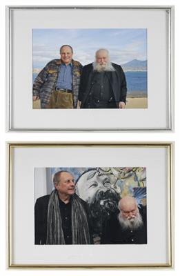 Zwei Fotos mit Handsignatur von Hermann Nitsch - Obrazy