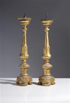 Paar kleine klassizistische Altarleuchter, Anfang 19. Jahrhundert - Antiques and art