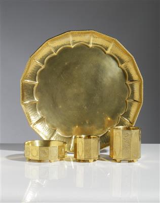 Vier Art Deco Schalen, Entwurf Alois Wörle, Neues Münchner Kunstgewerbe NMK, um 1920 - Antiques and art