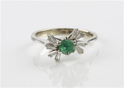 Diamant Smaragdring - Klenoty a Hodinky