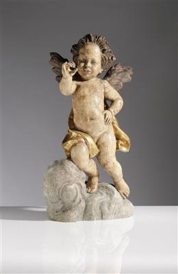 Engel auf Wolkenbank im Barockstil, 20. Jahrhundert - Kunst, Antiquitäten & Teppiche