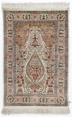 Hereke Wandseidenteppich, ca. 96 (110) x 66 cm, Nordwestanatolien, Ende 20. Jahrhundert - Antiques, Art and Carpets
