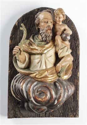 Hl. Christophorus das Jesuskind tragend, 20. Jahrhundert - Kunst, Antiquitäten & Teppiche