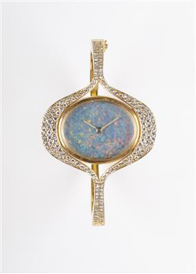 Brillant Opal Damenarmbanduhr, Brillanten zus. ca. 2,40 ct - Jewellery and watches