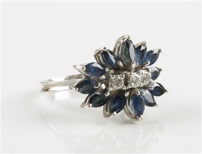 Brillant Saphir Ring - Schmuck & Uhren