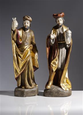 Hll. Kosmas  &  Damian, 2 Skulpturen, 20. Jahrhundert - Umění a starožitnosti