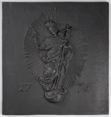 Ofenplatte "Maria Immaculate", datiert 1776 - Antiques and art