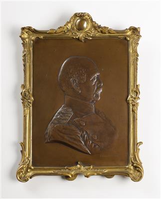 Portraitrelief von Otto Fürst von Bismarck, Otto Rohloff (1863-1919), um 1890 - Umění a starožitnosti