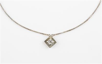 Altschliffbrillant Collier, zus. ca. 0,55 ct - Klenoty a hodinky