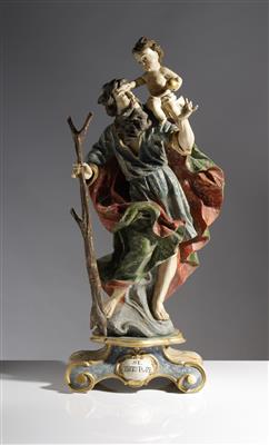 Hl. Christophorus mit Christuskind im Barockstil, 20. Jahrhundert - Möbel & Antiquitäten