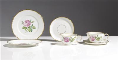 Paar Teetassen mit Untertassen und paar Teller, Porzellananufaktur Augarten, Wien - Arte e antiquariato