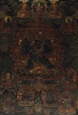 Thangka des Trowo Tsochog Khagying, Tibet, wohl 19. Jahrhundert - Möbel & Antiquitäten