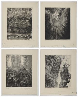 Ernst Fuchs *, 4 Bilder: - Dipinti