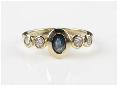 Brillant Saphir Ring - Klenoty a Hodinky