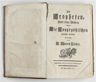 2 Bücher: Biblia. Die ganze Heilige Schrift des Alten und Neuen Testaments, v. Martin Luther, Regenburg 1755/1756 - Antiquitäten, Möbel & Teppiche