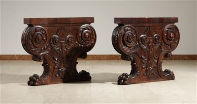 Paar Tischfüße im Renaissancestil, Italien, 19. Jahrhundert - Umění a starožitnosti