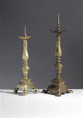 Zwei Kerzenleuchter, 18. Jahrhundert - Umění a starožitnosti