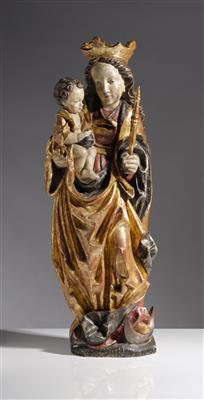 Madonna mit Christuskind im gotischen Stil, Südtirol, 20. Jahrhundert - Umění a starožitnosti