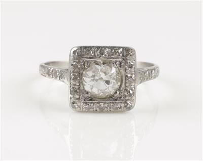 Altschliffbrillant Diamantring, zus. ca. 0,95 ct - Jewellery and watches