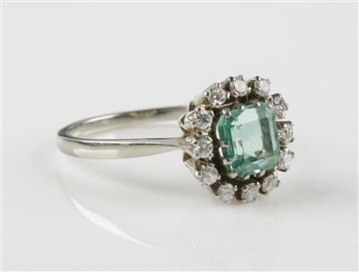 Brillant Smaragd Ring - Schmuck & Uhren