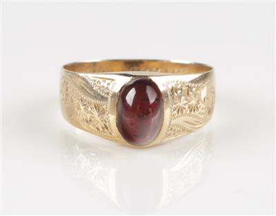 Granatring, um 1900 - Schmuck & Uhren