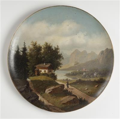 Bildplatte, Fa. Goldscheider, Wien, Ende 19. Jahrhundert - Umění a starožitnosti