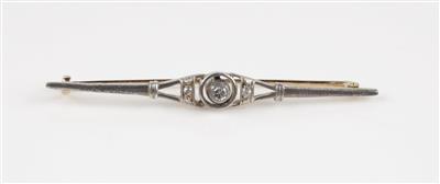 Altschliffbrillant Stabbrosche, um 1900 - Jewellery and watches