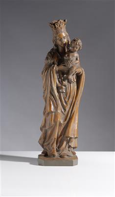 Gekrönte Madonna mit Christuskind, Südtirol, 20. Jhd. - Arte e antiquariato