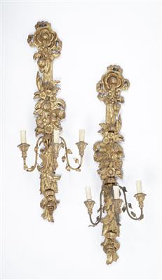 Paar Wandappliken im Louis-XVI-Stil, Italien, 19. Jahrhundert - Kunst & Antiquitäten