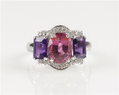 Brillant Turmalin Amethystring - Schmuck & Uhren