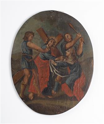 Ölbergstation "Hl. Veronika reicht Christus das Schweißtuch", um 1800 - Antiques and art