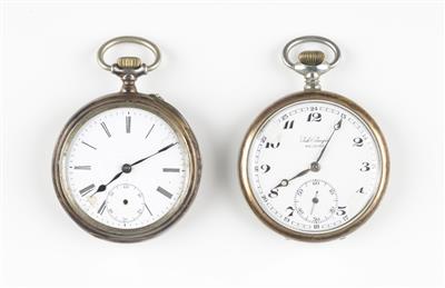 2 Taschenuhren 1 Durchzugskette um 1900 - Schmuck & Uhren