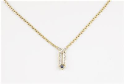Diamant Saphircollier - Jewellery and watches