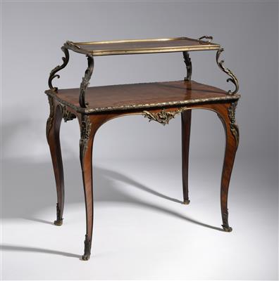 Serviertisch, sog. Table à thé im Louis-Quinze-Stil, um 1900 - Umění a starožitnosti