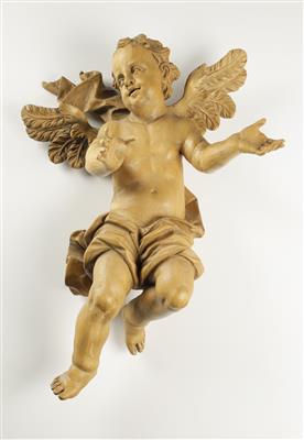 Großer fliegender Engel im Barockstil, 20. Jahrhundert - Kunst & Antiquitäten