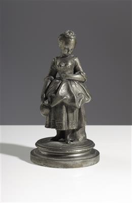 Figurine eines Mädchens mit Milchkrug, 18./19. Jahrhundert - Antiques and art