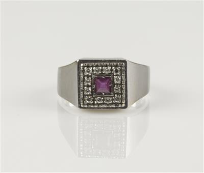 Diamant Rubin (beh.) Ring - Jewellery and watches