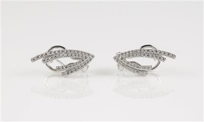 Brillant Ohrclips, zus. ca. 0,80 ct - Jewellery and watches