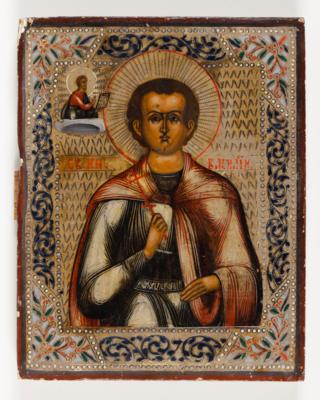 Russische Ikone mit Heiligendarstellung, Anfang 20. Jahrhundert - Kunst & Antiquitäten