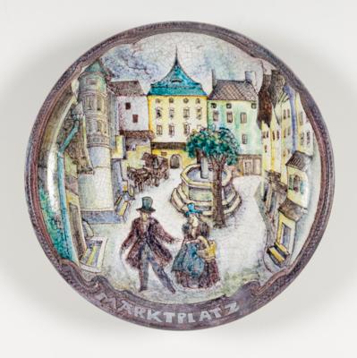 Schale "Hauptplatz in Gmunden", wohl Schleiss Gmunden - Antiques and art