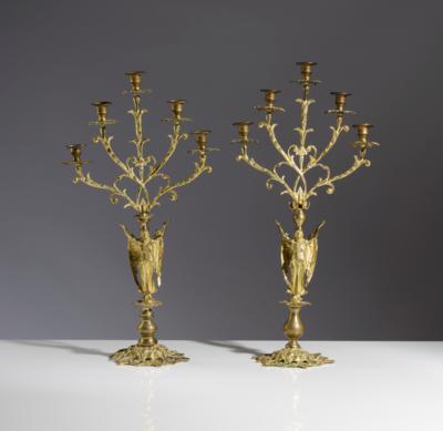 Paar ähnliche Leuchter, um 1900 - Kunst & Antiquitäten