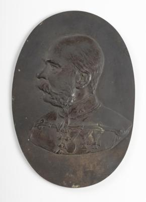 Portraitrelief von Kaiser Franz Joseph I., um 1900 - Umění a starožitnosti
