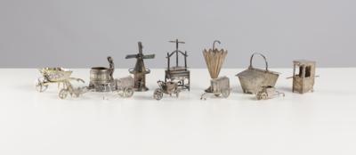 Konvolut von zwölf Silber Miniatur Objekten - Stříbro