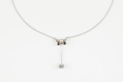 Altschliffbrillant Collier, zus. ca. 0,80 ct - Klenoty a Hodinky