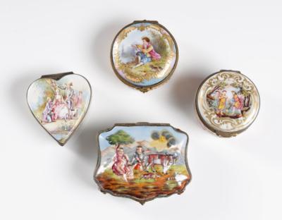 Drei Deckeldosen, 19. Jahrhundert - Umění, starožitnosti, šperky