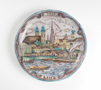 Großer Wandteller - Schale "Linz 1910", - Arte, antiquariato e gioielli